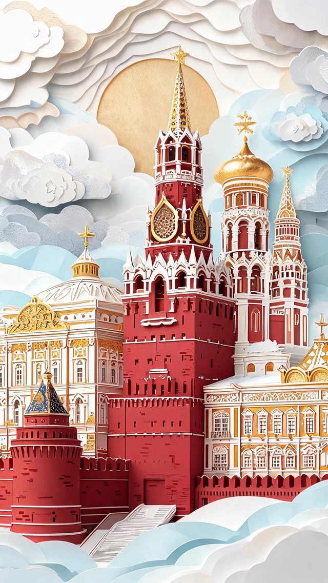 Papercraft Moscow Kremlin