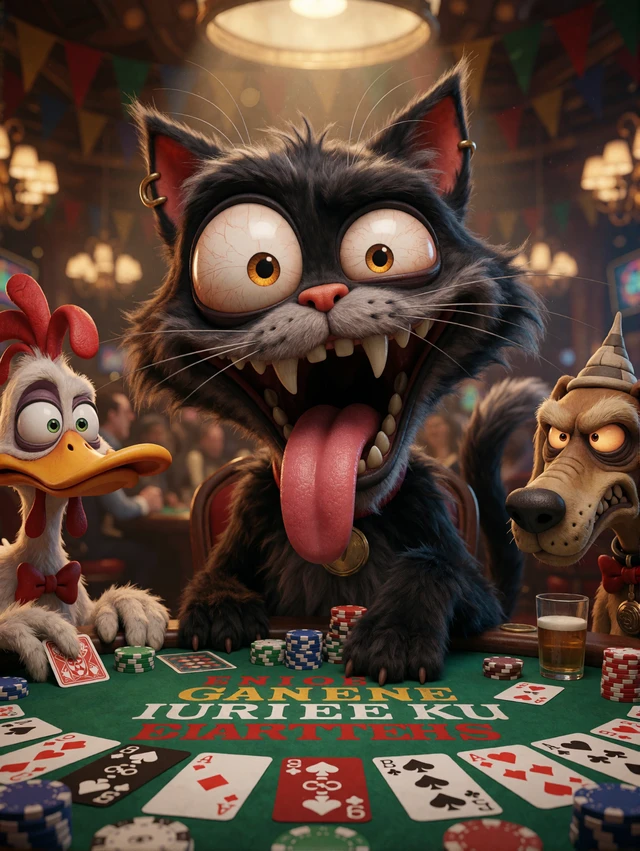 Cartoon Animal Poker